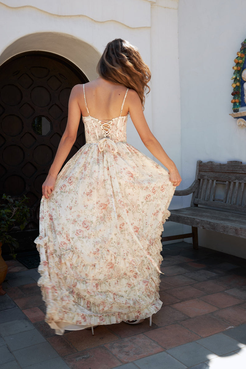 ÉLIORA | VESTIDO LARGO CON MANGAS LARGAS