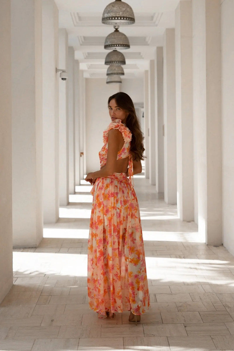 ISLA | VESTIDO LARGO ESTAMPADO