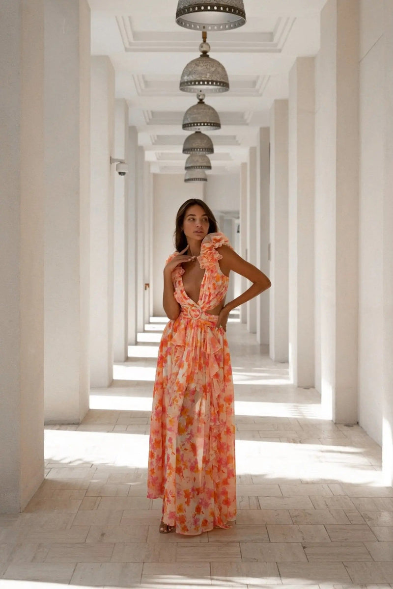 ISLA | VESTIDO LARGO ESTAMPADO