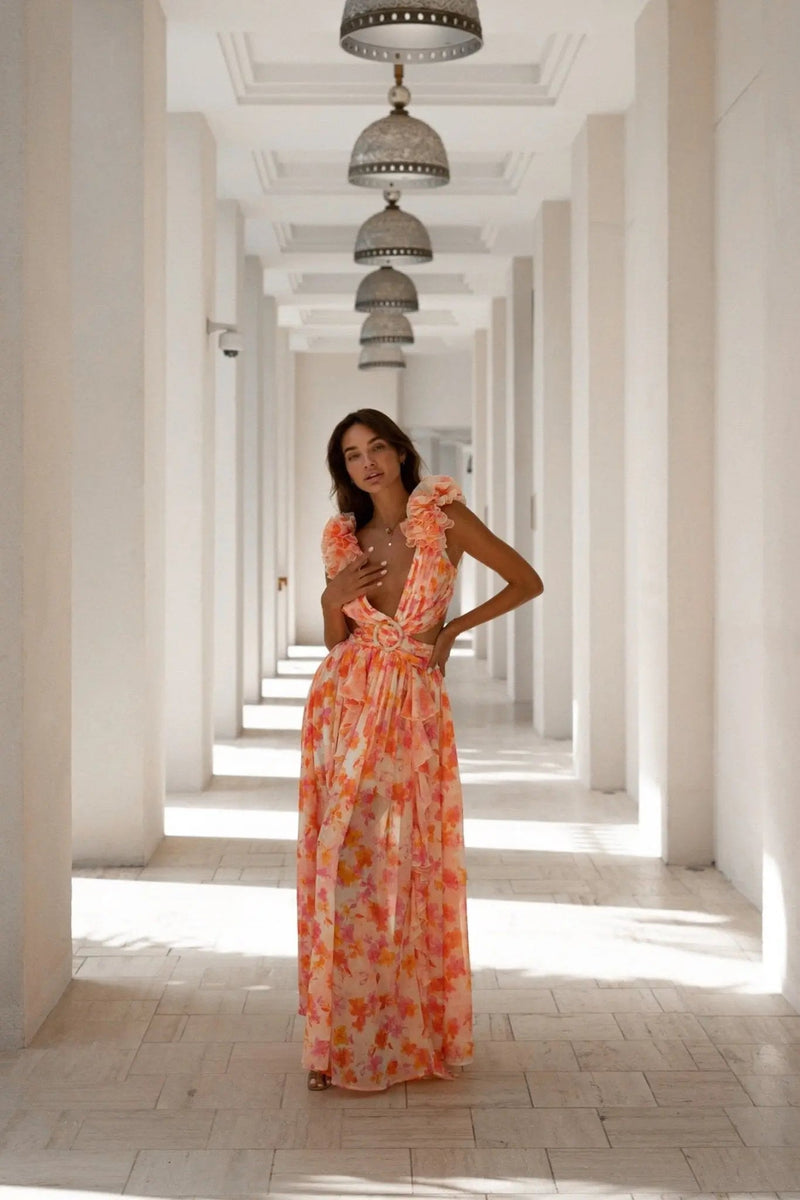ISLA | VESTIDO LARGO ESTAMPADO