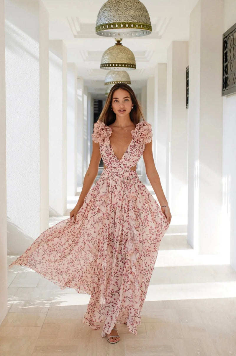 ISLA | VESTIDO LARGO ESTAMPADO