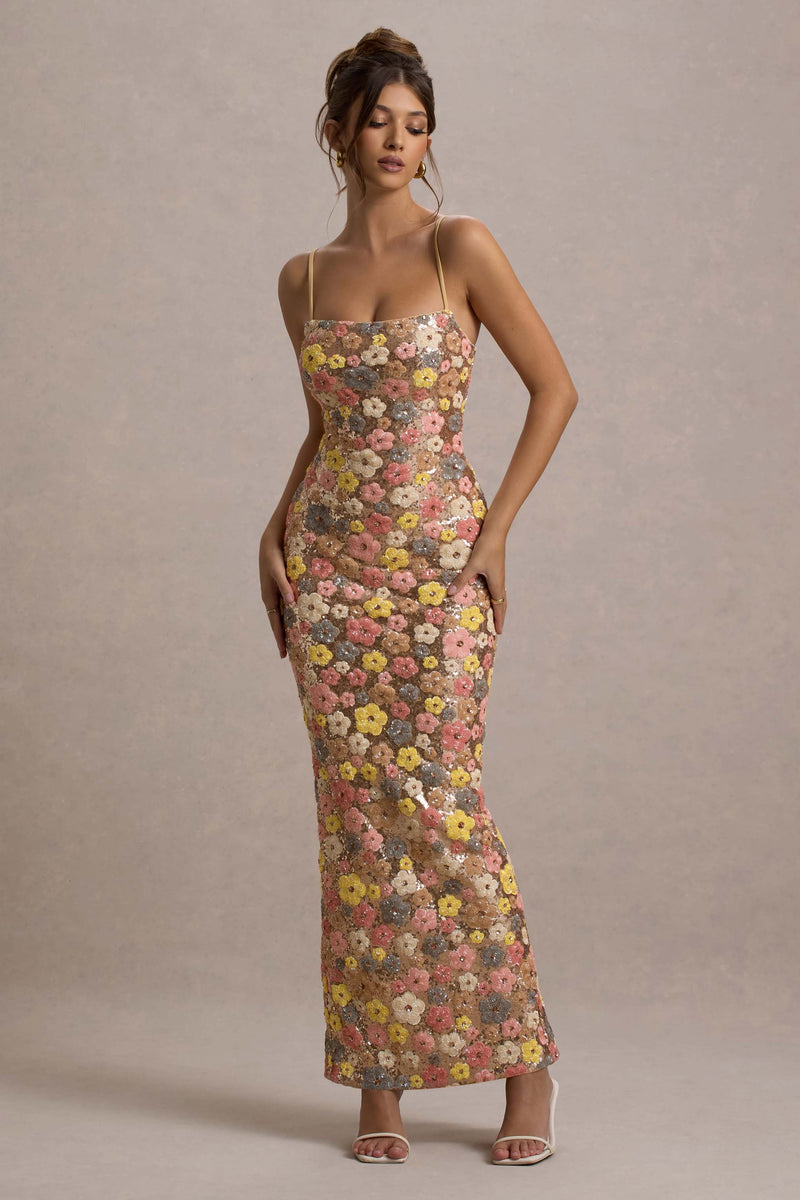GIULIA | VESTIDO LARGO CON LENTEJUELAS