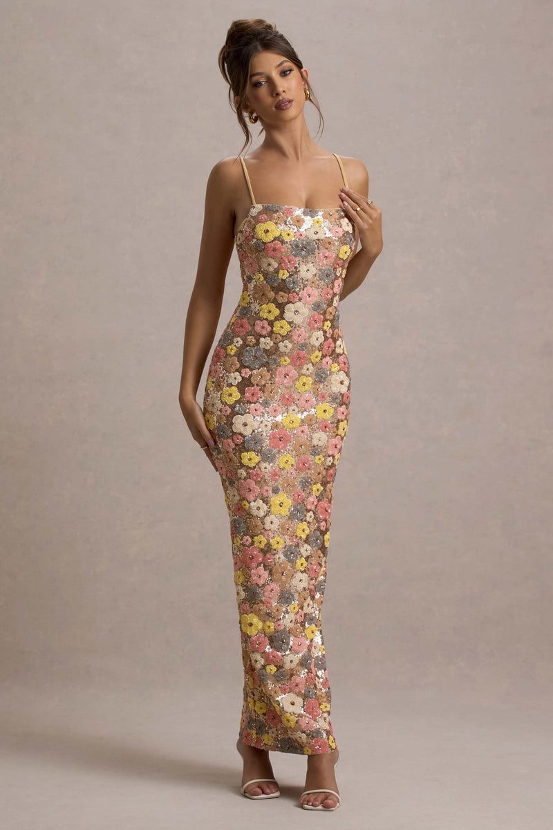 GIULIA | VESTIDO LARGO CON LENTEJUELAS